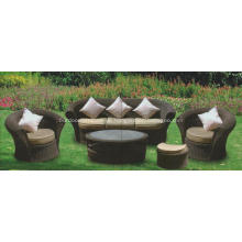 Antikes amerikanisches Rattansofa legt Designs